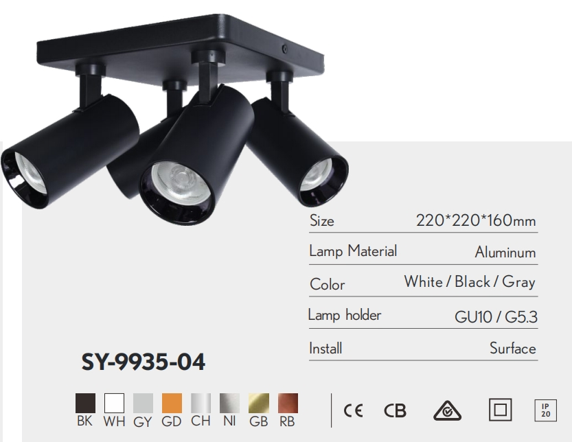 Sleek Modern LED GU10 Track Lighting for Retail Spaces