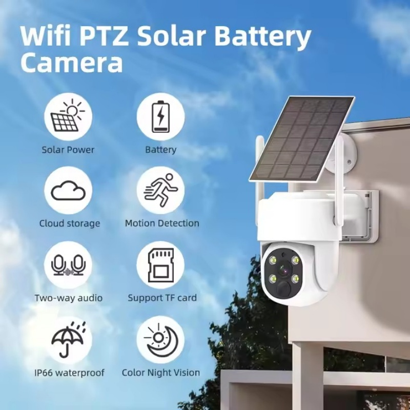 Solar Low-Power WiFi High-Definition Smart Home Security Monitoring Camera
