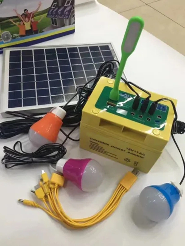 Hot Selling 20W Mini Solar Power Lighting System Portable DC Solar Kit for Home Use