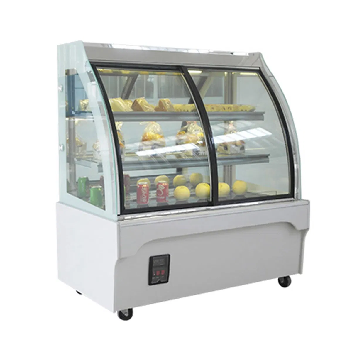 2025 Curved Glass Cake Display Cake Cooler Showcase Cake Display Fridge