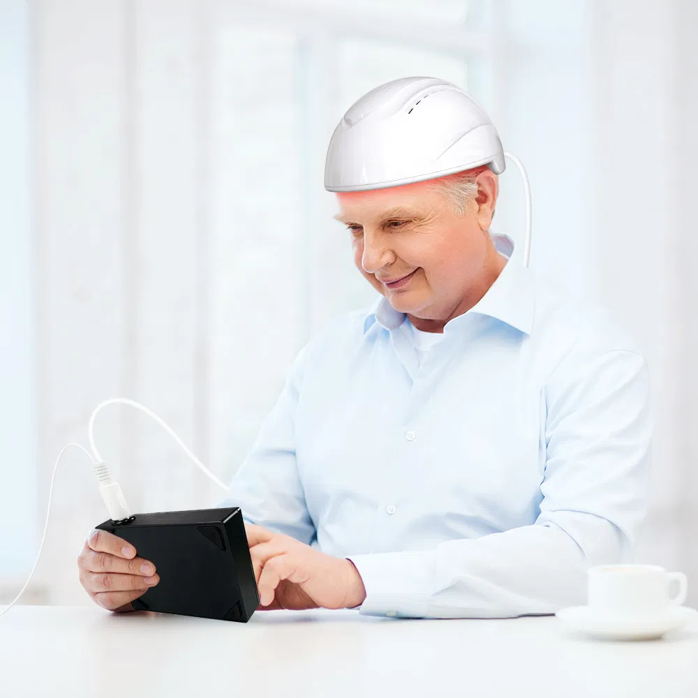 Suyzeko Near Infrared LED Light Therapy Brain Photobiomodulation Helmet for Cellular Enhancement