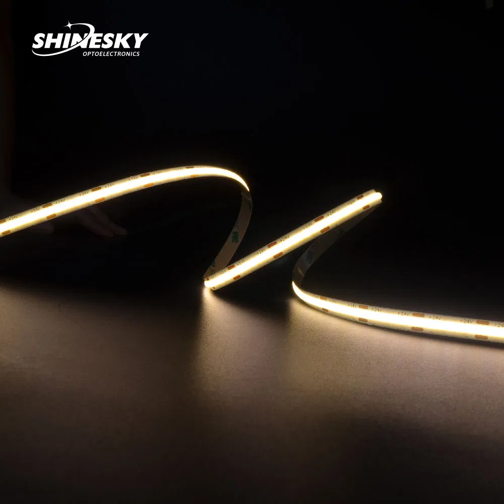 Premium COB 480 LEDs/M, 12W/M, High CRI 90, IP20 DC12V Super Bright &amp; Uniform Light for Commercial LED Lighting