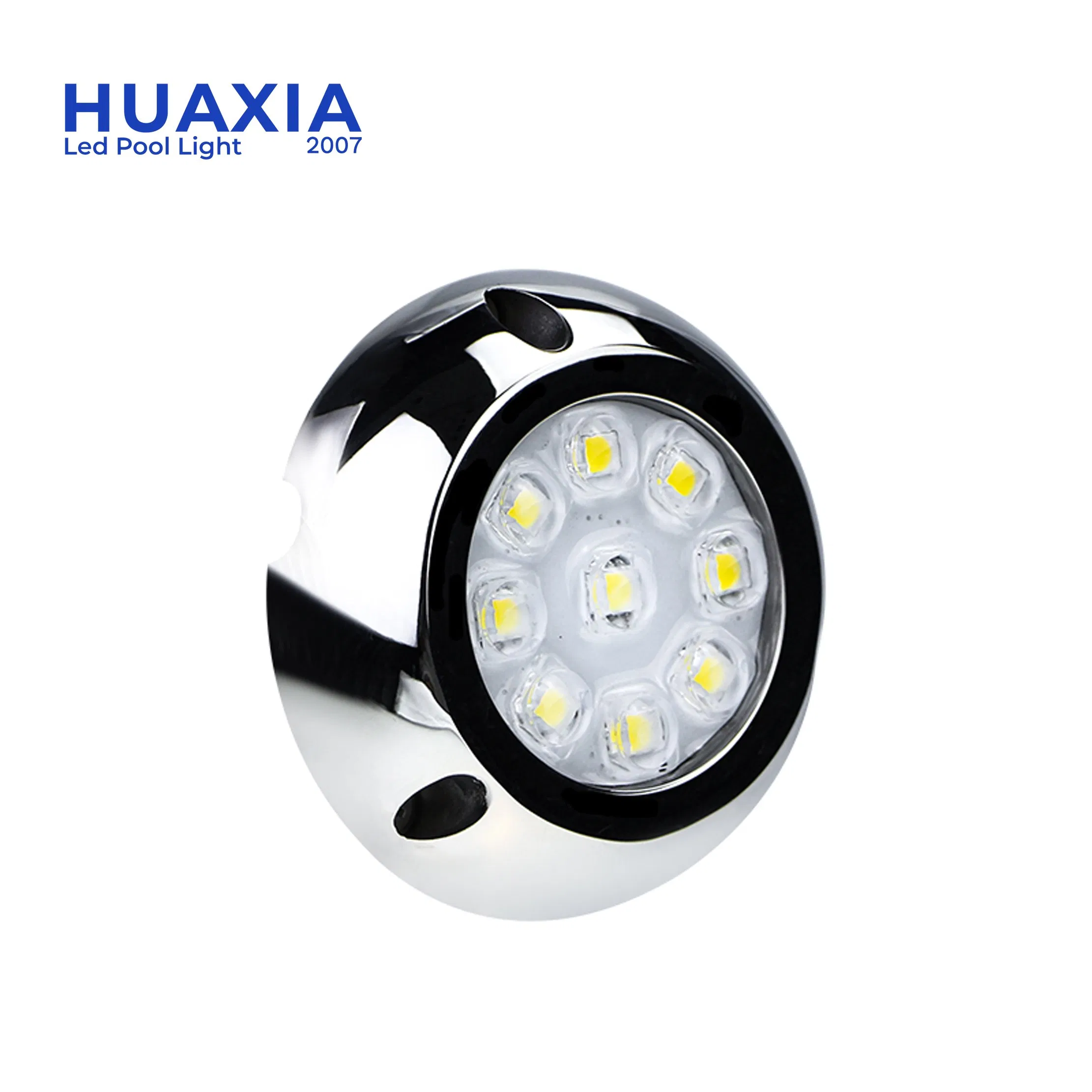 Huaxia 90mm AC12V Blue Green White Color LED Underwater Boat Yacht Marine Light