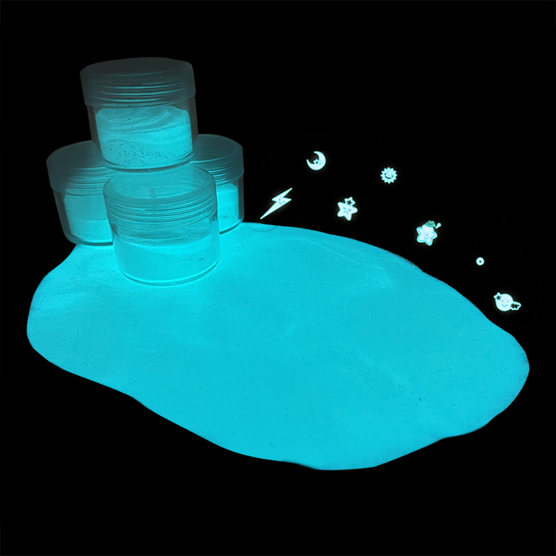 Blue-Green Photoluminescent Phosphorescent Glow Luminous Pigment