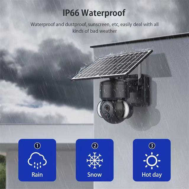 4G Solar WiFi IP Camera Smart IP Camera Wireless Security PTZ Camera Built-in 18650 Battery PIR Motion Surveillance Tuya Smart Home Security outdoor Camera
