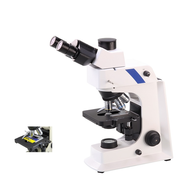 Confocal Trinocular Biological Fluorescence Microscope with LED Light Source