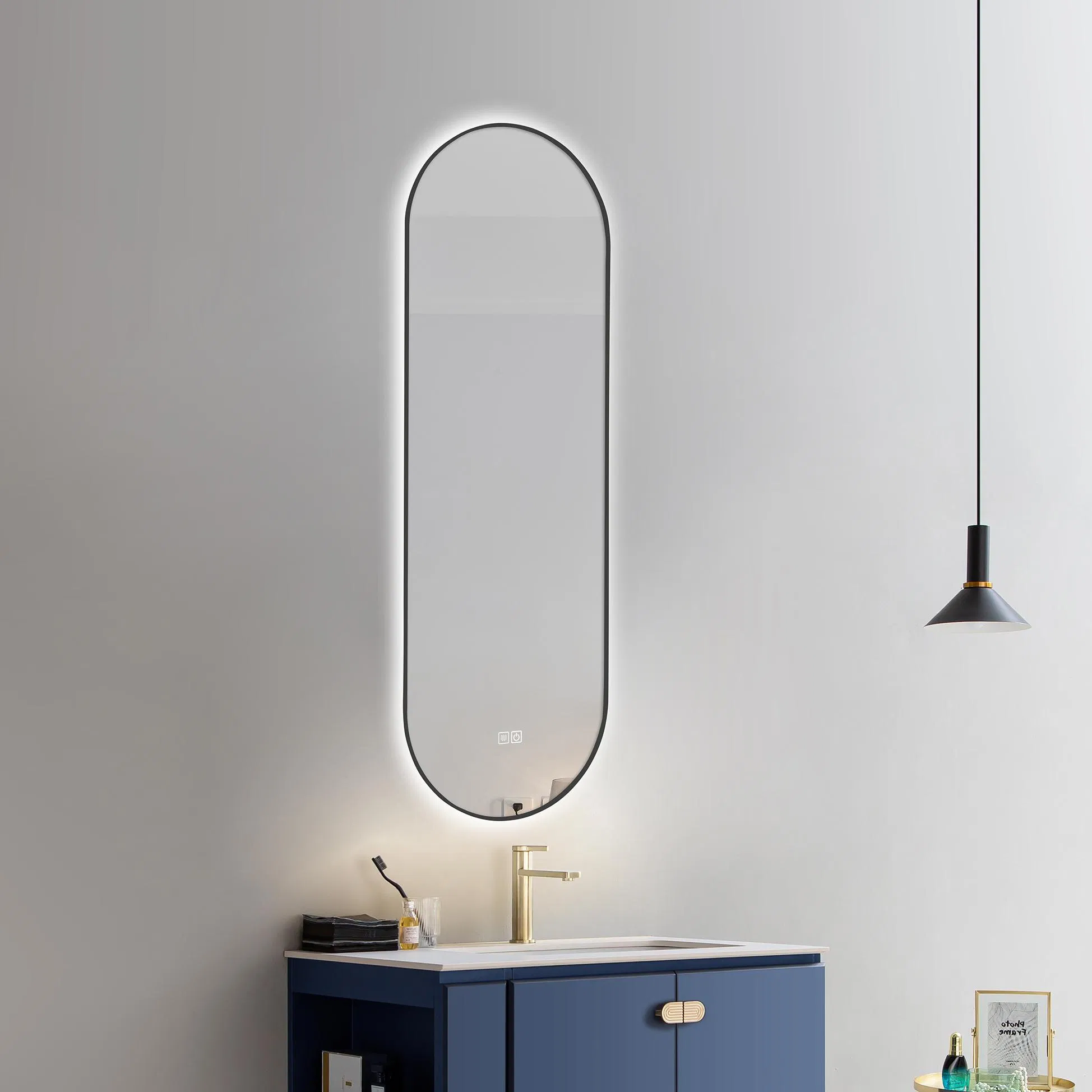 Home Decor Furniture Bathroom LED Mirror Ultra-Slim Modern Intelligent Backlit Makeup Smart Mirror with Anti Fog