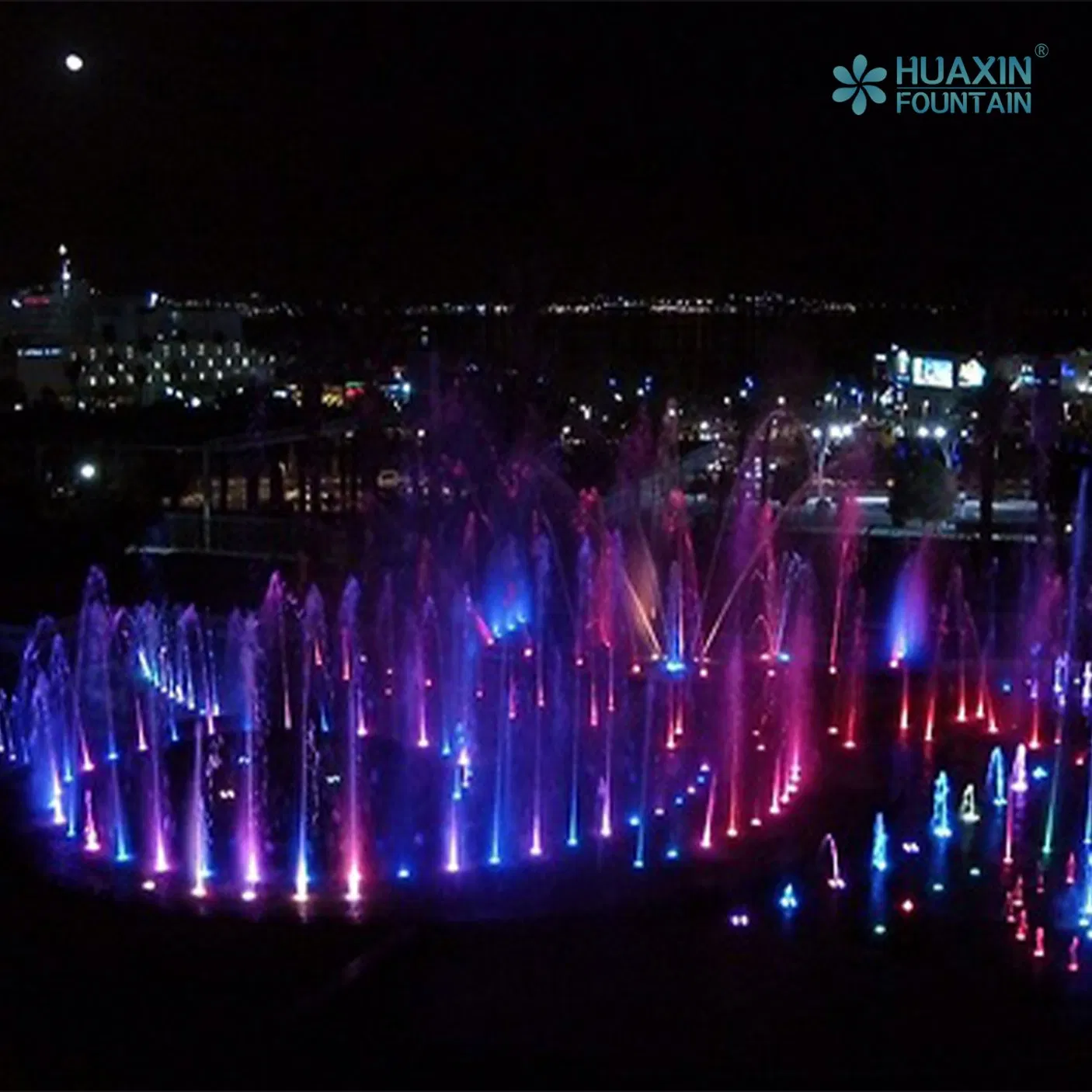 Large City Landmark Good Quality Layered Lighting System and Fountain Water Feature
