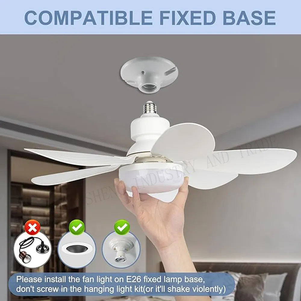 Remote-Controlled Socket Fan Light, Ceiling Fan Light, Modern Home Illumination