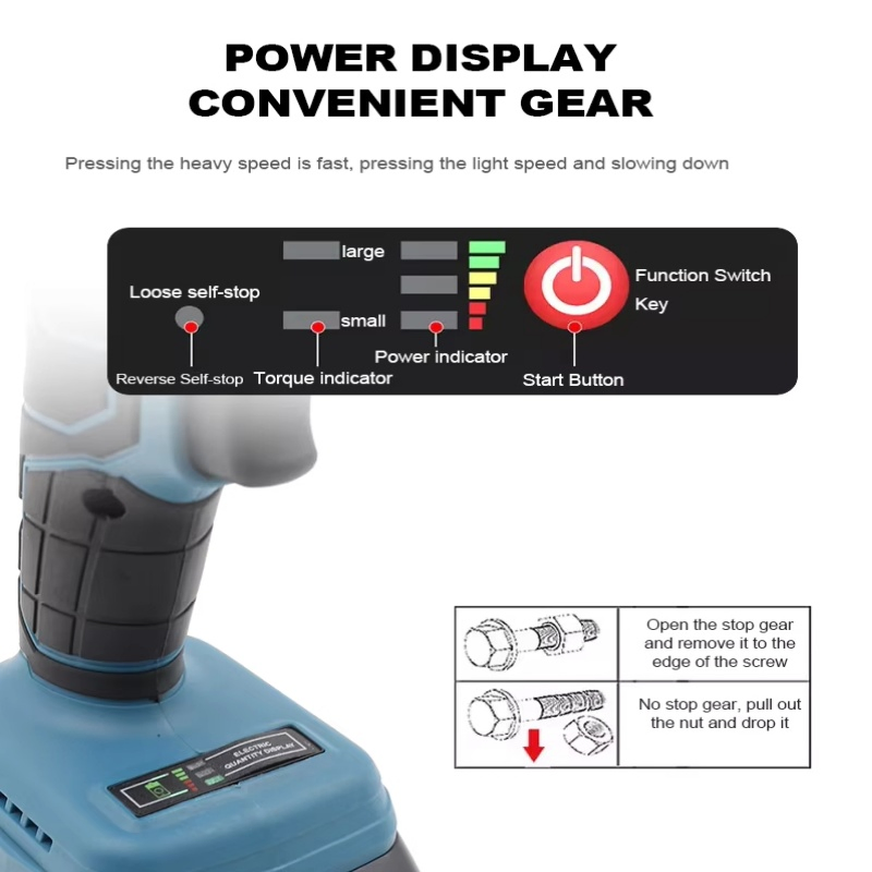 Cordless Brushless Rivet Gun, Portable Automatic Electric Riveter Kit for 3/32' 1/8" 5/32" 3/16" Rivets