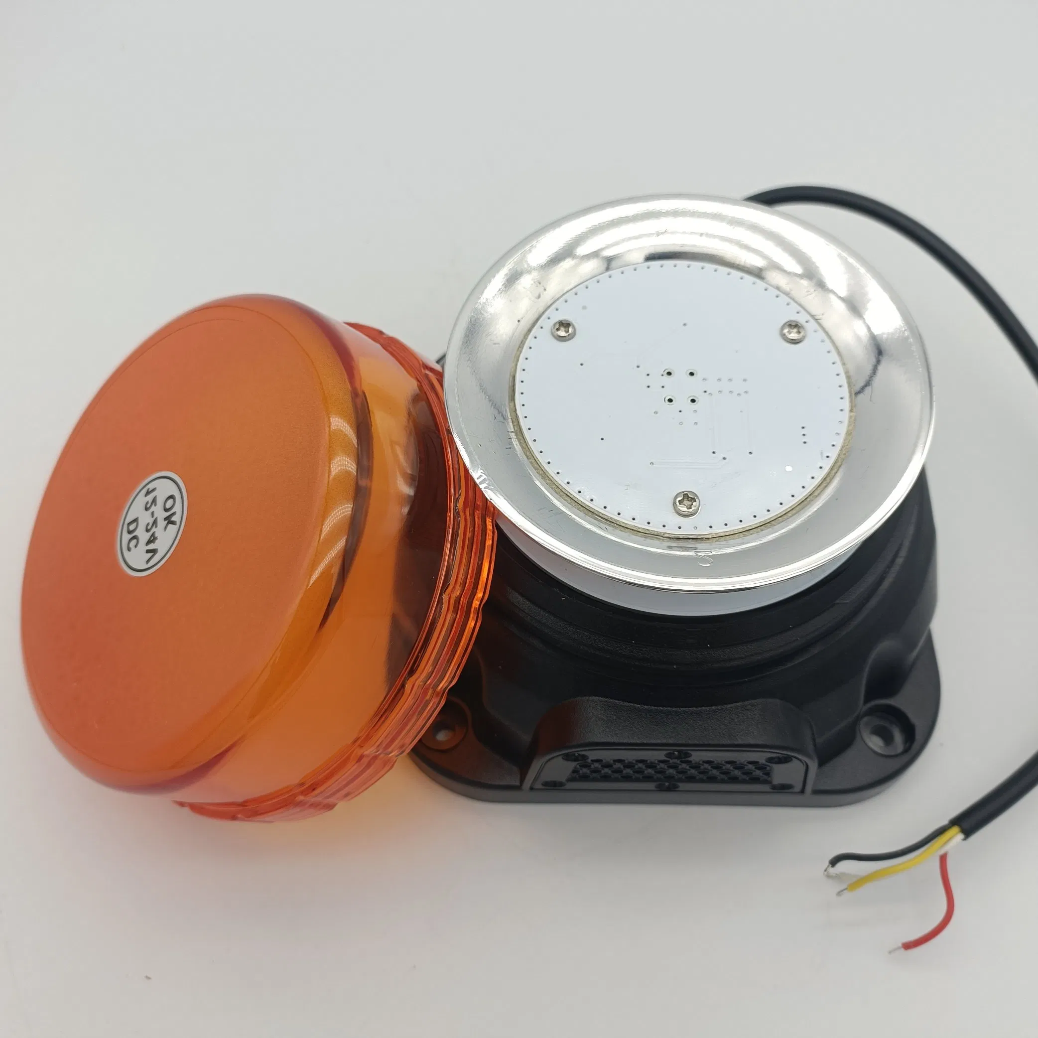 Blue 2in1 Forklift Rotary LED Beacon Strobe Light with Alarm Speaker Horn