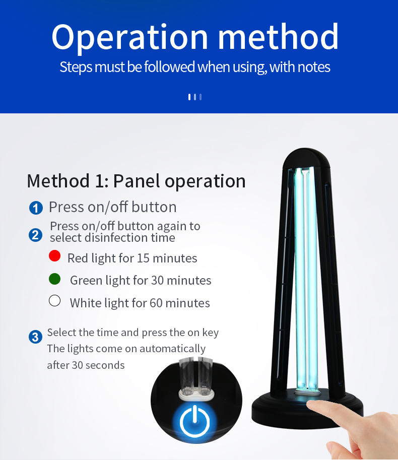 UV-C Disinfection Lamp with Ozone - Dual Action Sterilization Technology