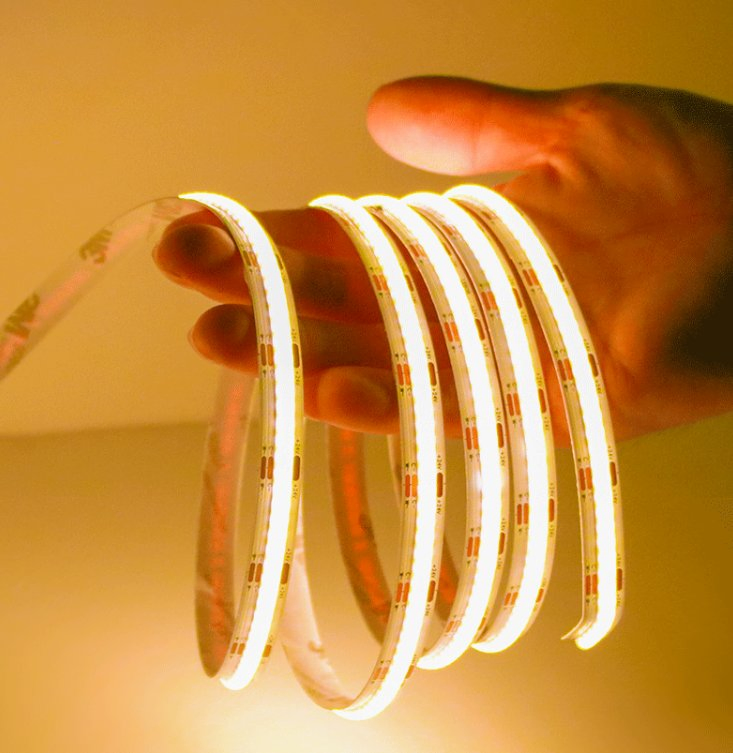 High Luminous 110lm/W 24V 8mm 10mm Dual Color COB LED Strip Light