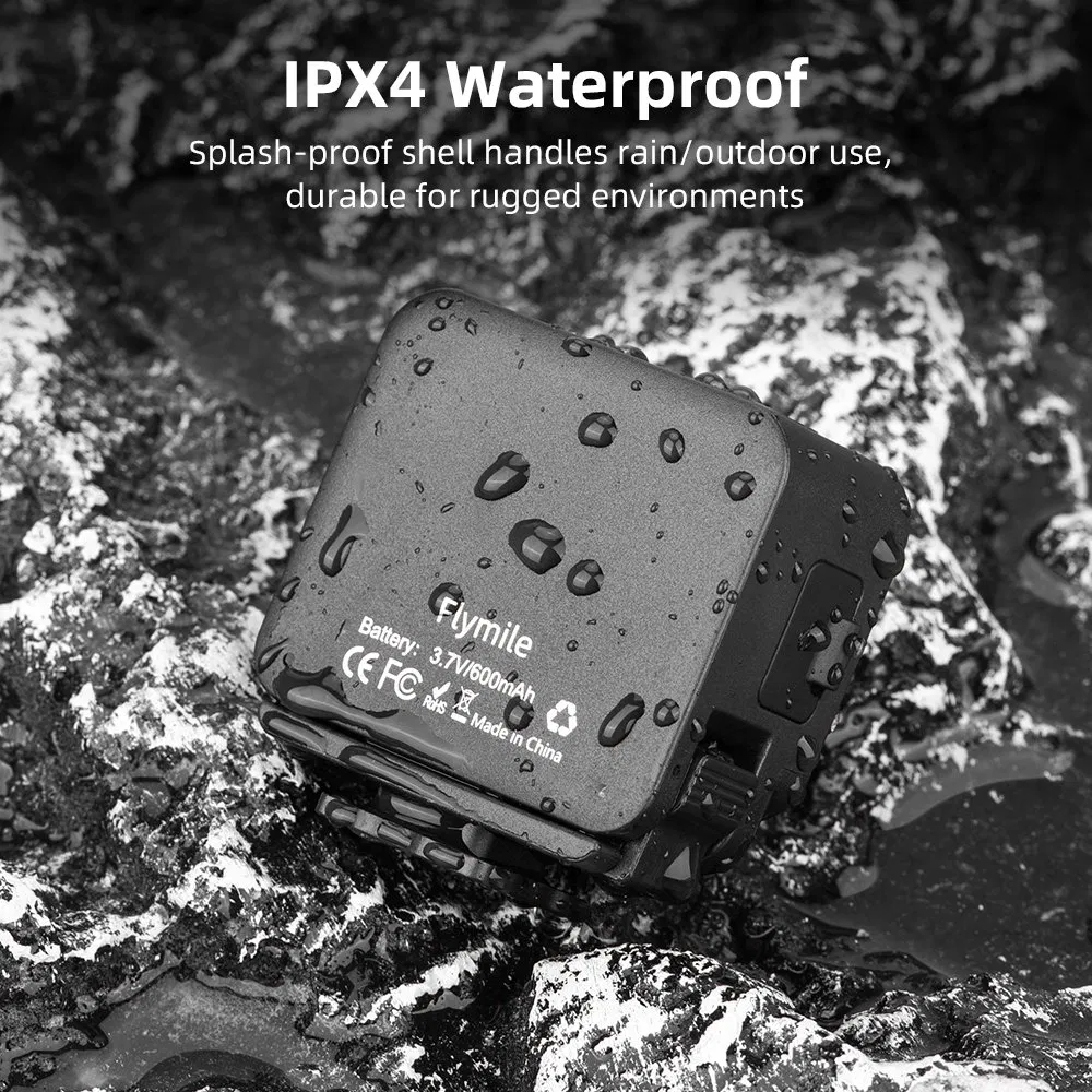 Flymile Action Camera Fill Light - for Dji Pocket 3, Ipx4 Waterproof, Magnetic Mount