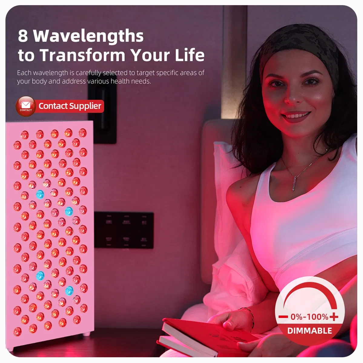 Redfy Best Hot Sale Red Nir Wide Full Body LED Panel 2400W LED Panel Red Light Therapy Panel 1200 LED Factory in China