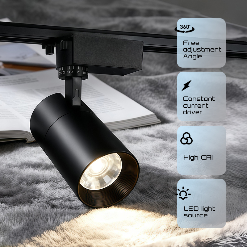 Modern Commercial LED Track Light System Surface Mounted Linear Focus Lighting for Retail Shop Living Room