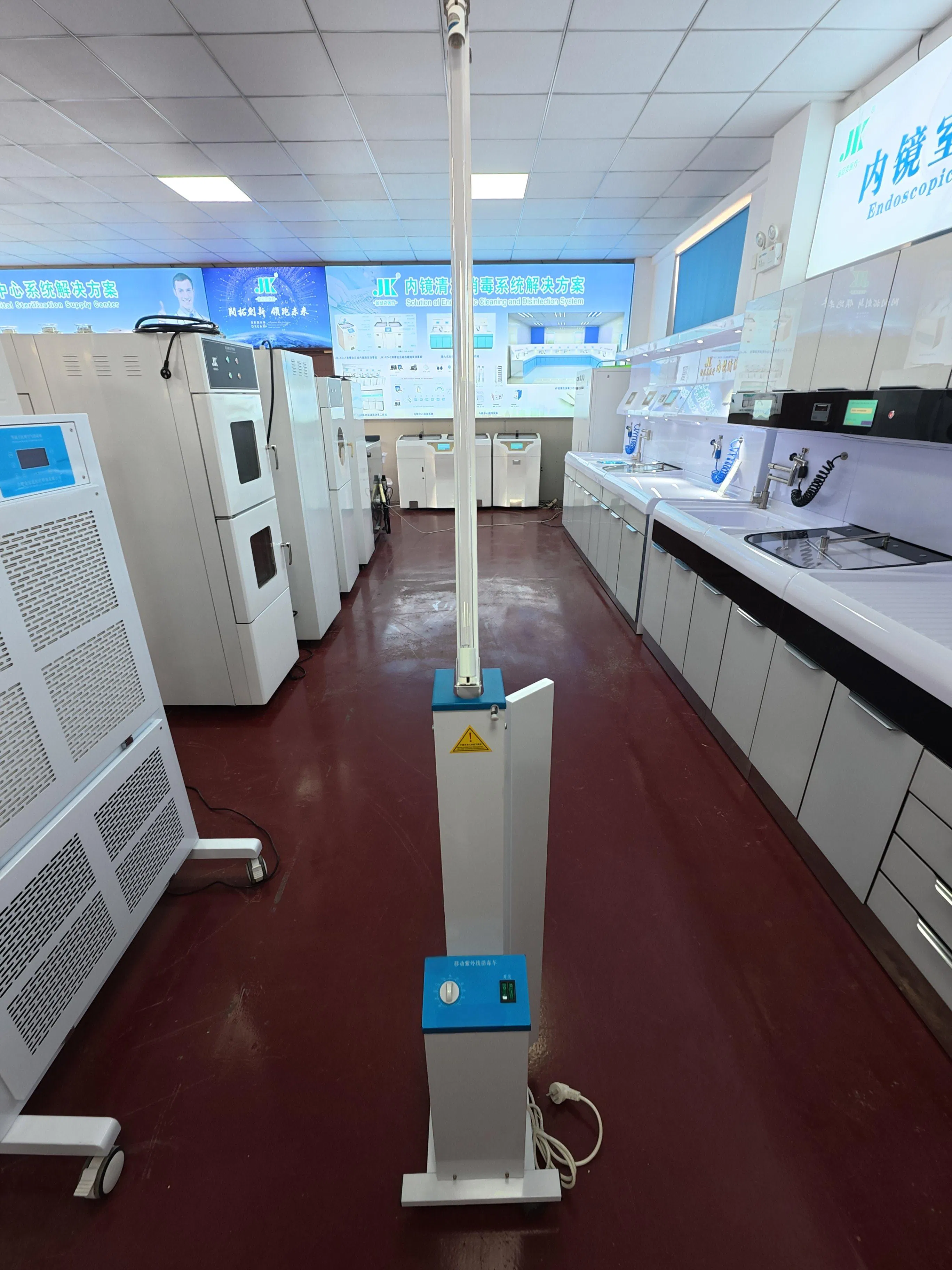 Hospital UV Disinfection Cart with Dual Lamp Technology for Safety