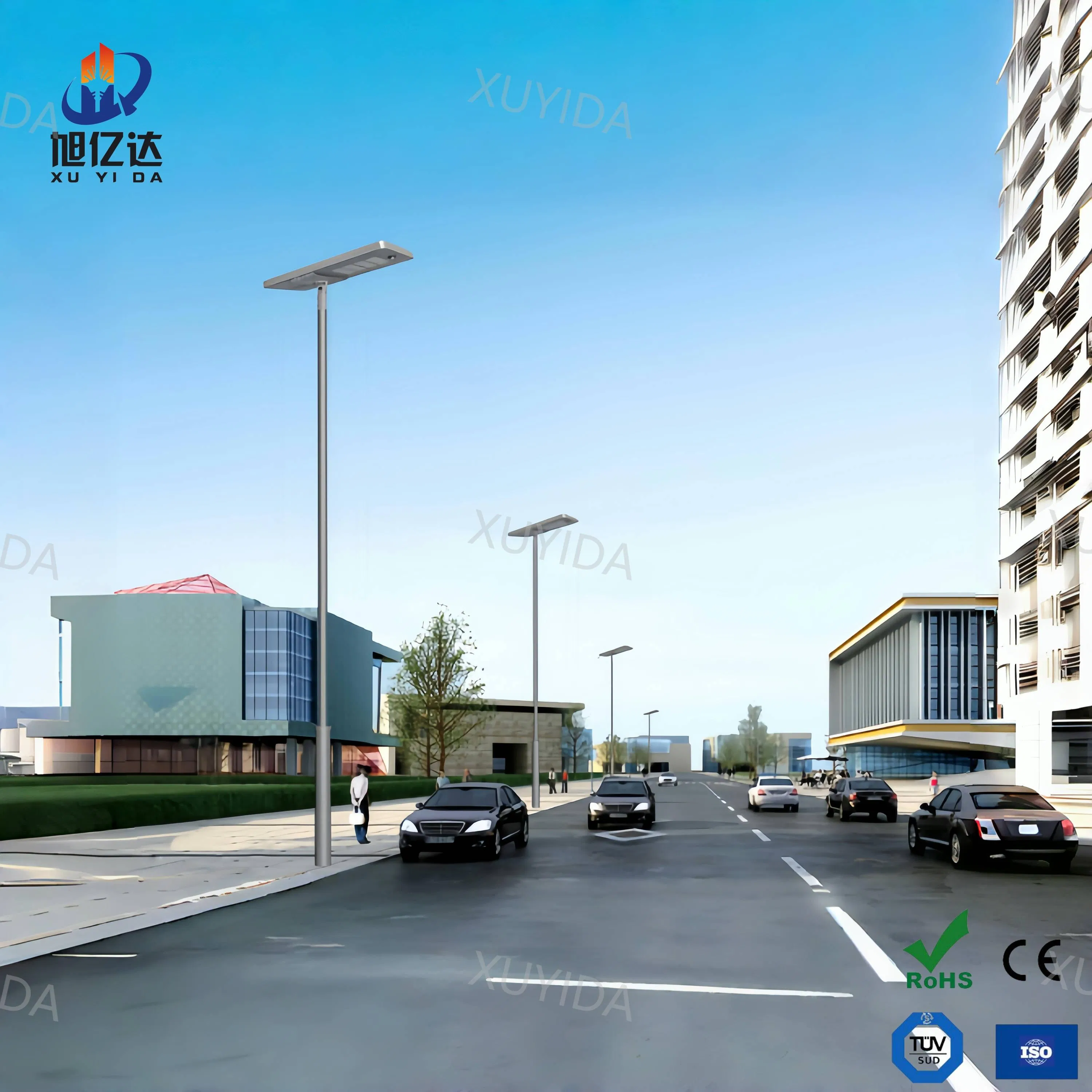 IP67 Outdoor Waterproof Lithium Battery Integrated 40W/60W/80W/100W/120W All-in-One with Camera LED Solar Street/Road Light