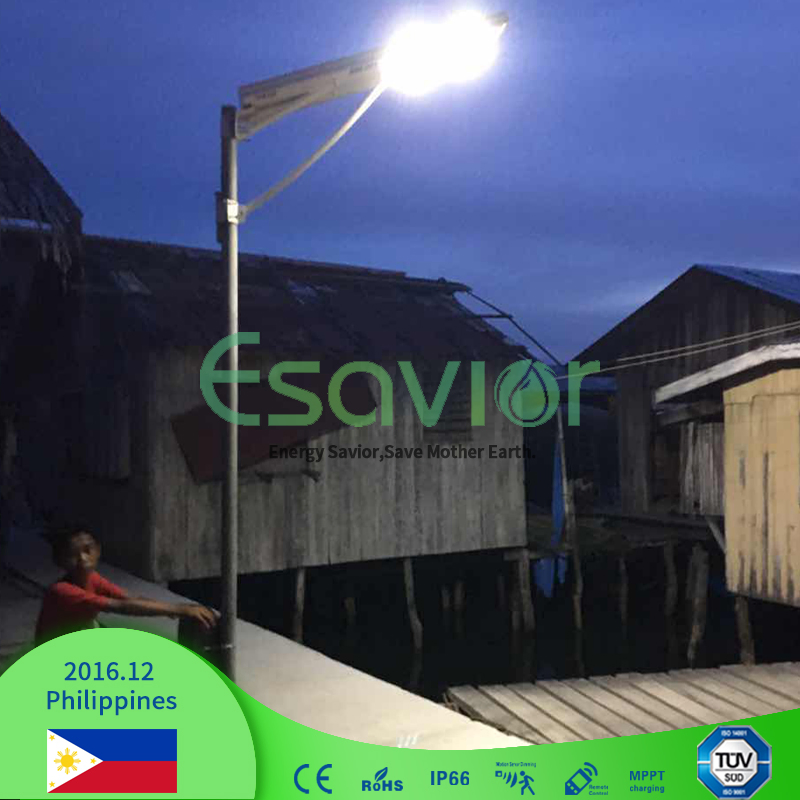 All in One Integrated Solar Street Sensor/Smart Light with IoT Certificates
