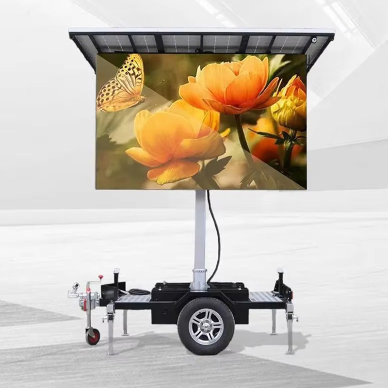 Mobile LED Billboard Trailer with Solar Power Display
