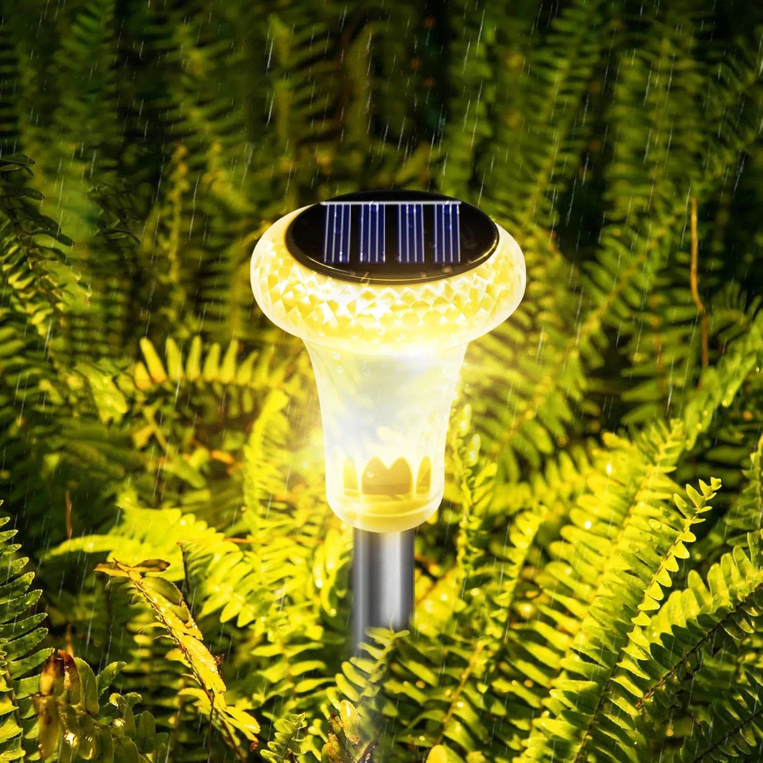 Mini Solar Pathway Lights Outdoor Waterproof Upgraded Bright LED Garden Light Stainless Steel Solar Powered Landscape Lighting Decor for Yard Walkway Lawn Lamp