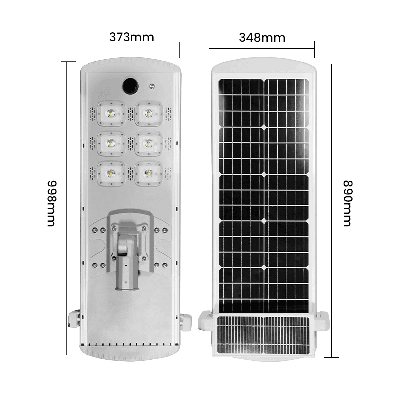 High-End Aluminum Shell Solar Street Lamp Outdoor 12, 000lm Commercial Grade Solar Safety Light-Emitting Diode Floodlight