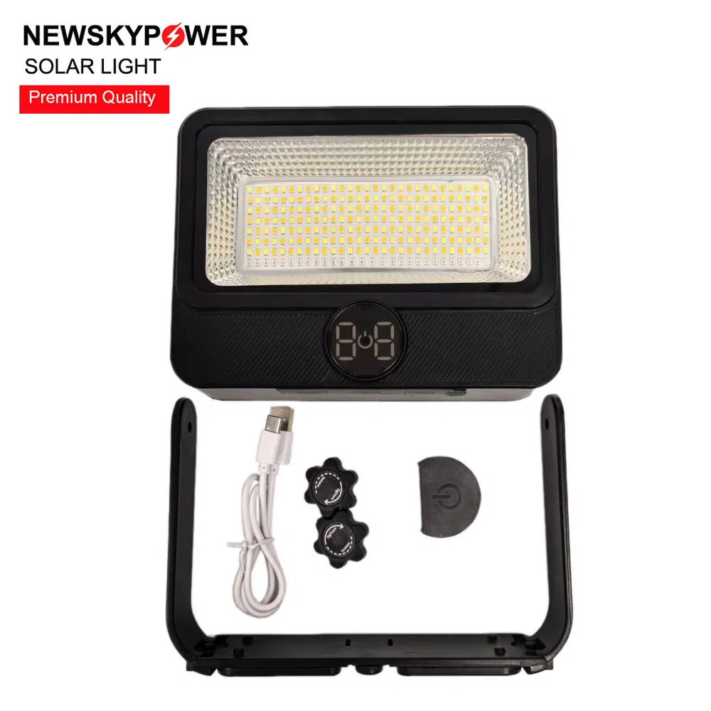 Emergency Vehicle Warning Flash Sos Solar LED Magnetic Fence Rechargeable Security Floodlight