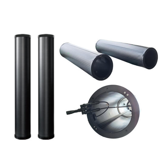 60W 80W IP66 Solar Light Pole Vertical Mono Solar Tube Street Light for Rural Area