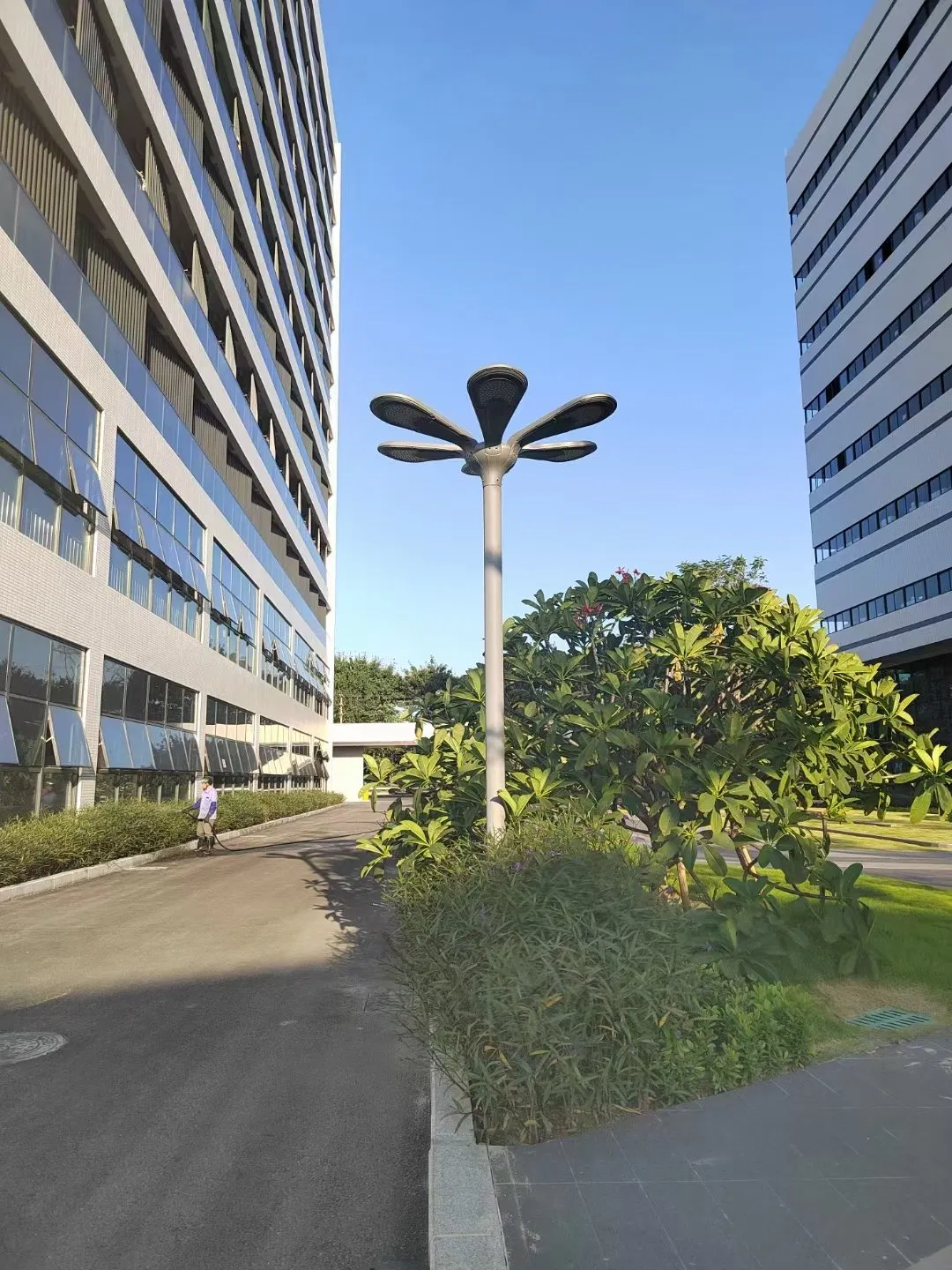 Aluminumstreet LED Luminaria Pole Mounted Pathway Parklot Home Yard Solar LED Garden Light