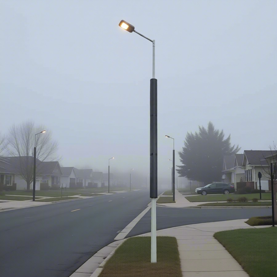 60W 80W High Power Long Lifespan Anti Dust Solar Pole Street Light with Vertical Solar Tube