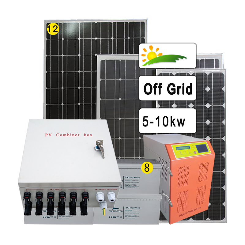 OEM 6kVA Lighting AC DC Portable Generator 3kw off Grid 10000 Watt Home Solar Power Solar Energy System