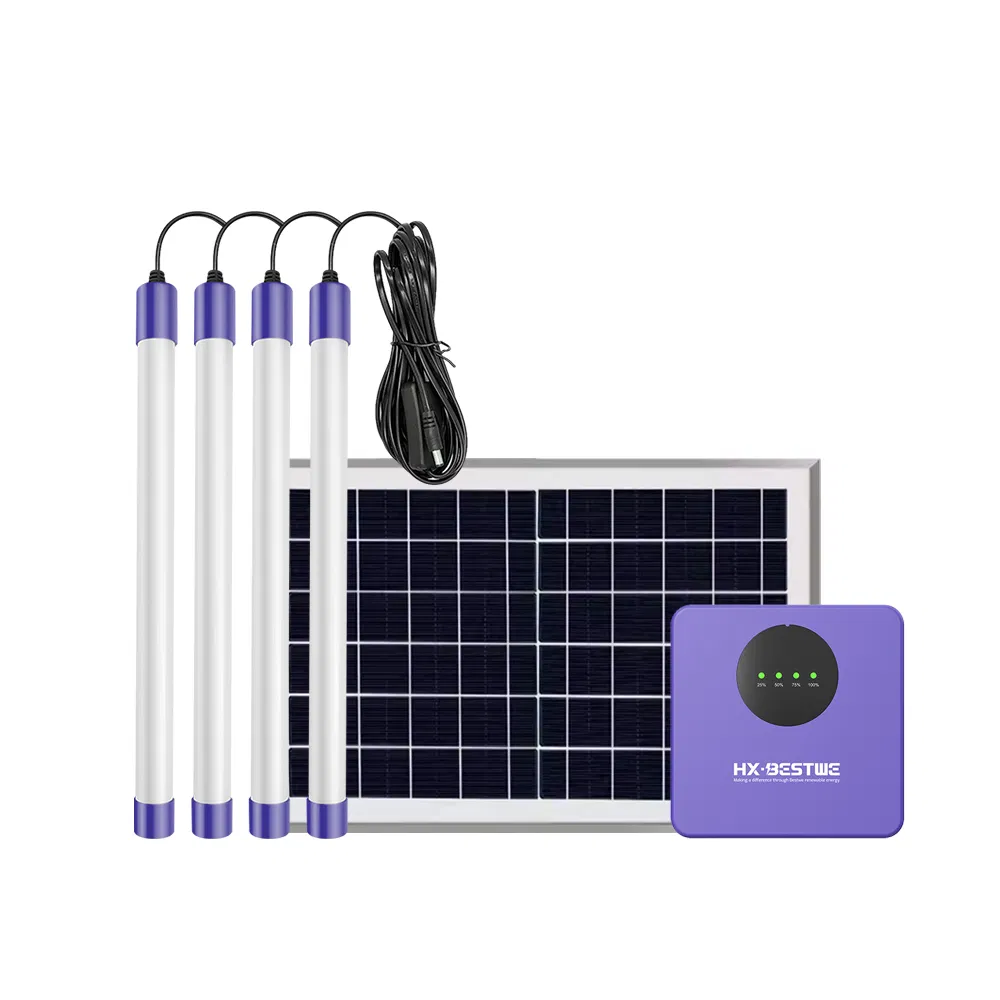 off Grid Living 10W LED Economic Small 6V Solar Power System for Lighting 4 Home Rooms Purpose