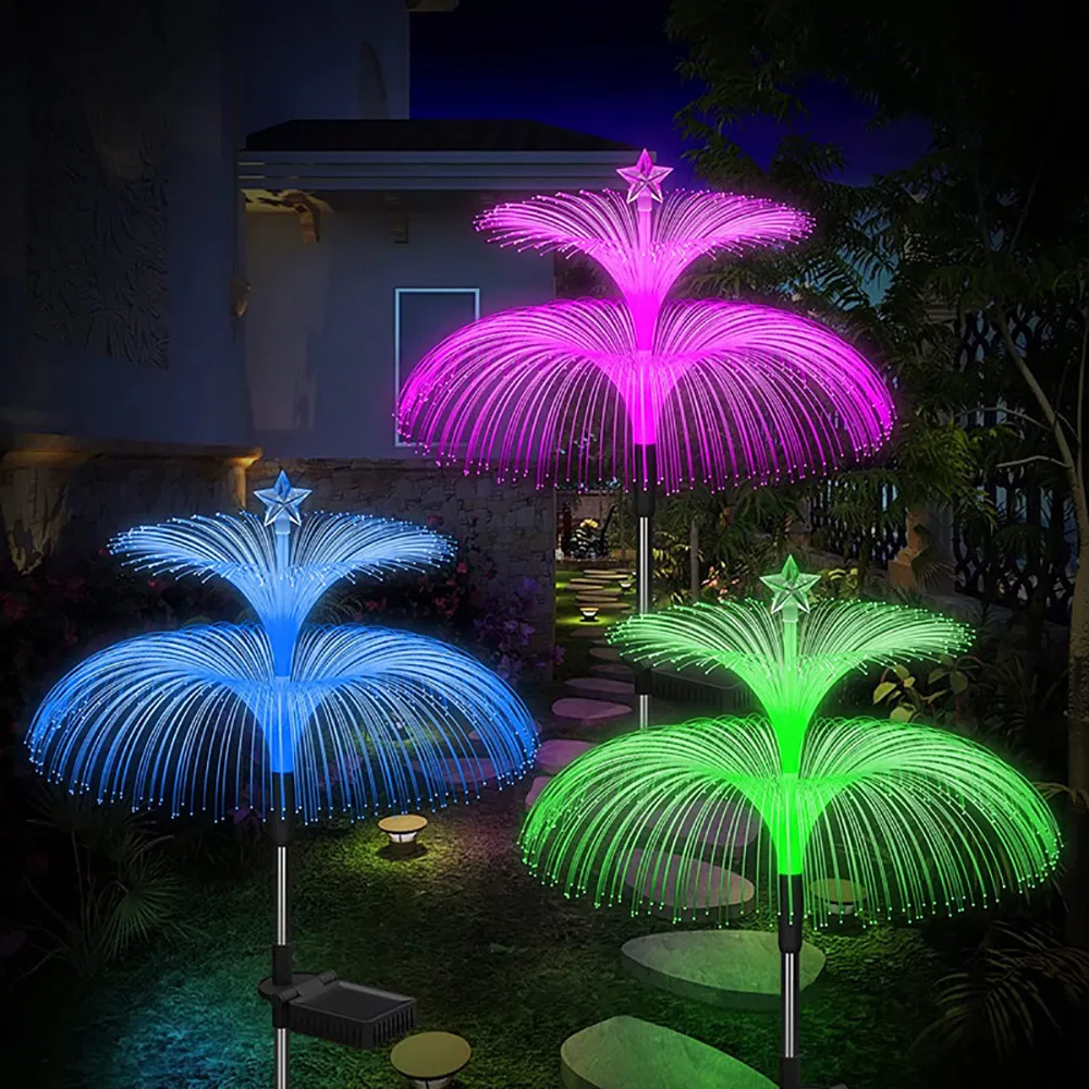 Solar Outdoor Lights Waterproof 7-Color Changing Garden Patio Pathway LED Lamp Ci24859