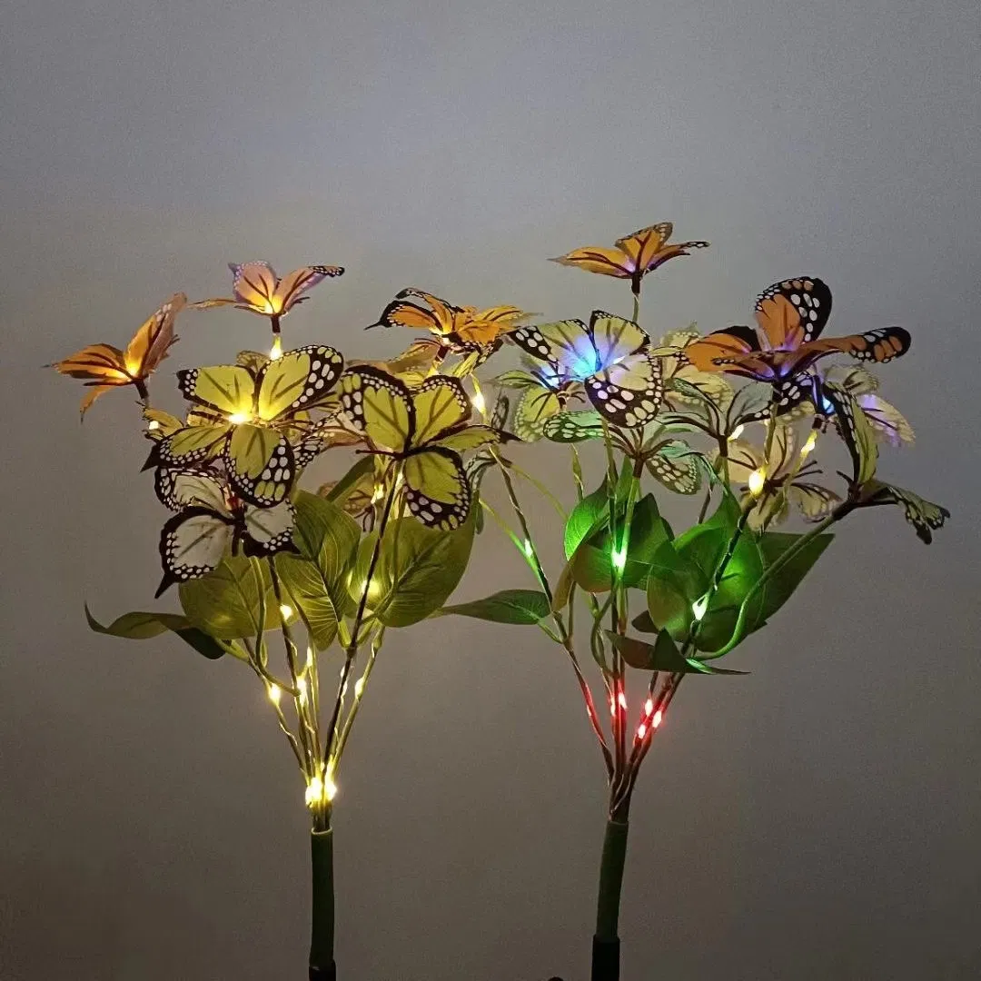 Hot Selling Outdoor Waterproof LED Daisy Flower Stake Light Solar Energy Rechargeable for Outdoor Garden Patio Pathway Porch Backyard