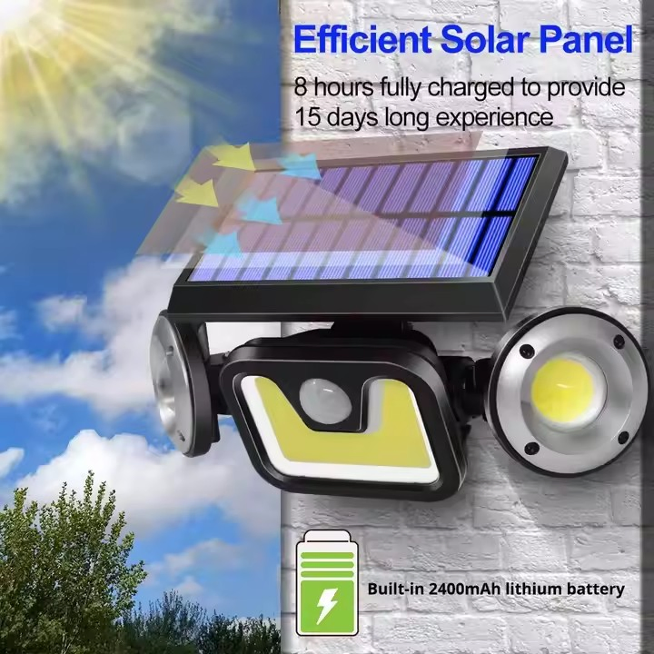 Manufacturer Wall Flood Solar Security Light Motion Sensor Lamp Waterproof LED Solar Sensor Light Outdoor