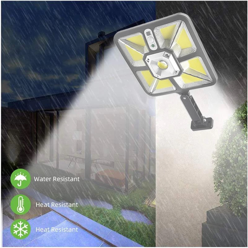 Waterproof LED Square Cordless Motion Sensor Solar Road Lights Security LED Solar Flood Light Outdoor