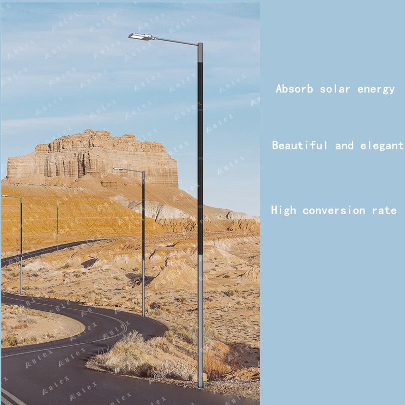 40W 60W 80W 100W 150W Vertical Wrap Solar Panel Street Light Pole with Adjustable Solar Street Light