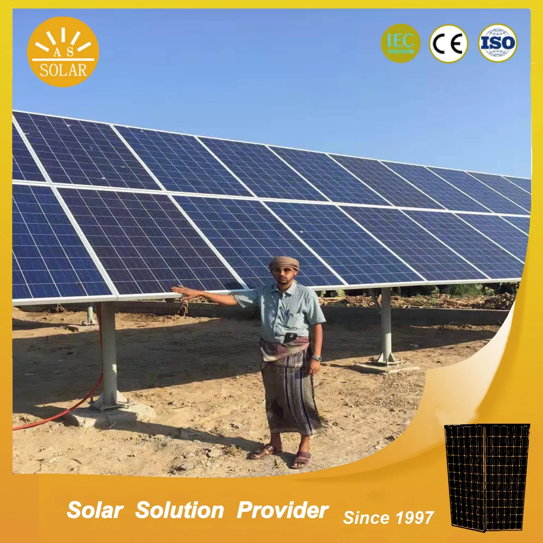 Lithium Battery Hybrid Panel Lighting Home off-Grid Solar PV System with CE Factory