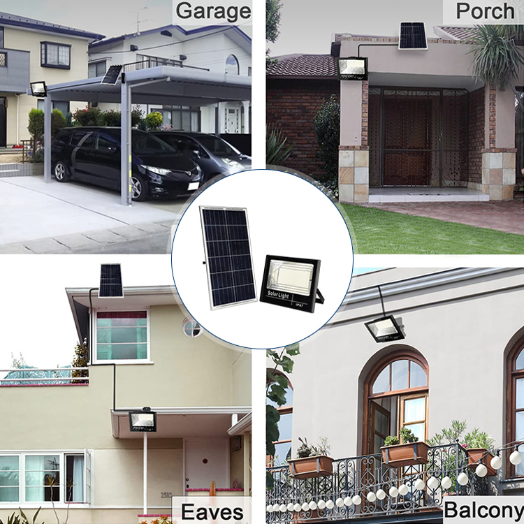 Remote Control Outdoor Waterproof Security Reflector Solar Lighting Energy Saving Projector LED Solar Flood Light