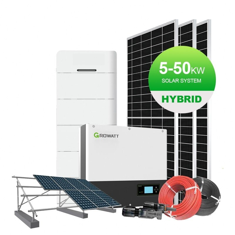 5kw 10kw 15kw Storage Hybrid Complete off Grid Solar PV Kit Lithium Battery Energy Storage Power Generator Module Photovoltaic Panel System for Home Lighting