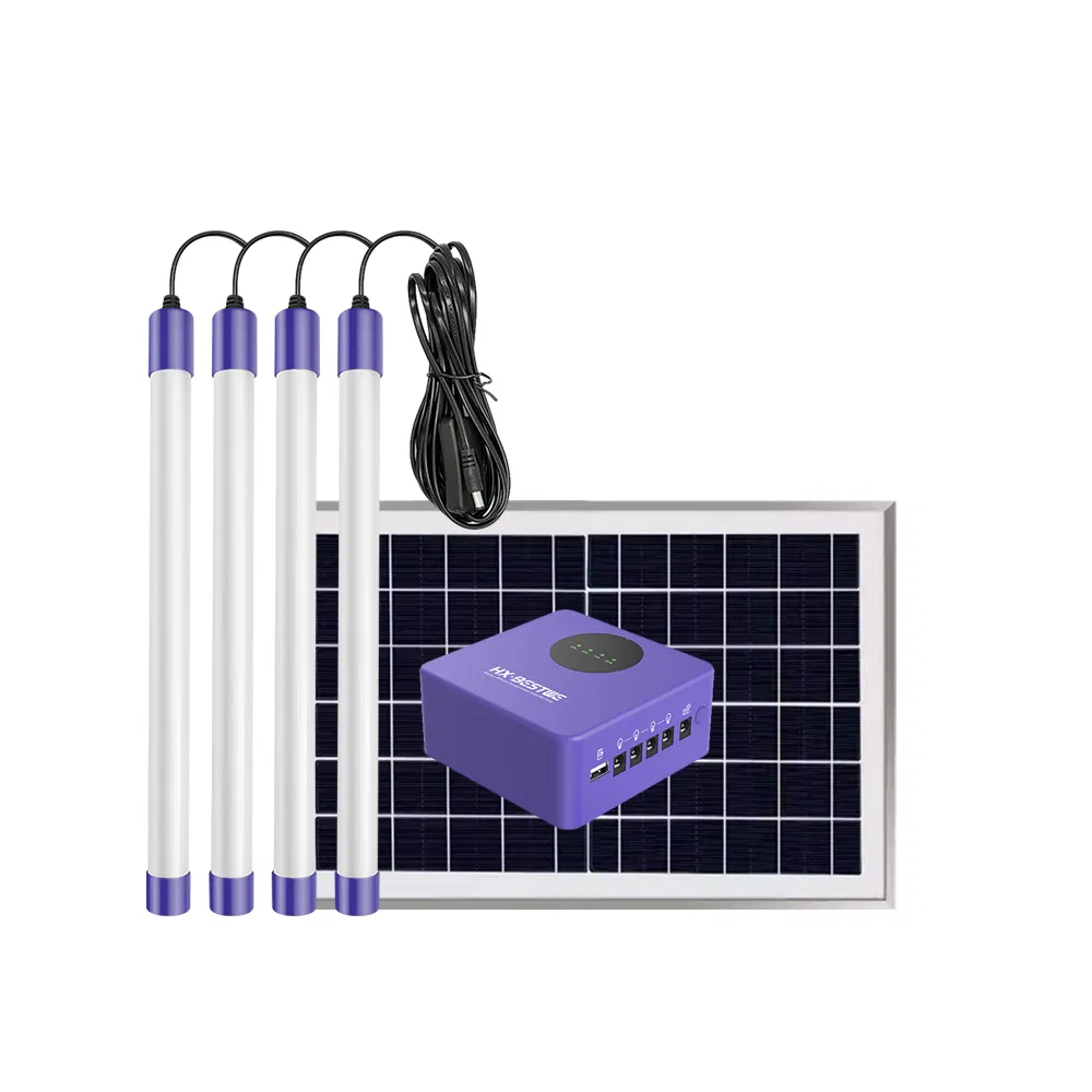 off Grid Living 10W LED Economic Small 6V Solar Power System for Lighting 4 Home Rooms Purpose