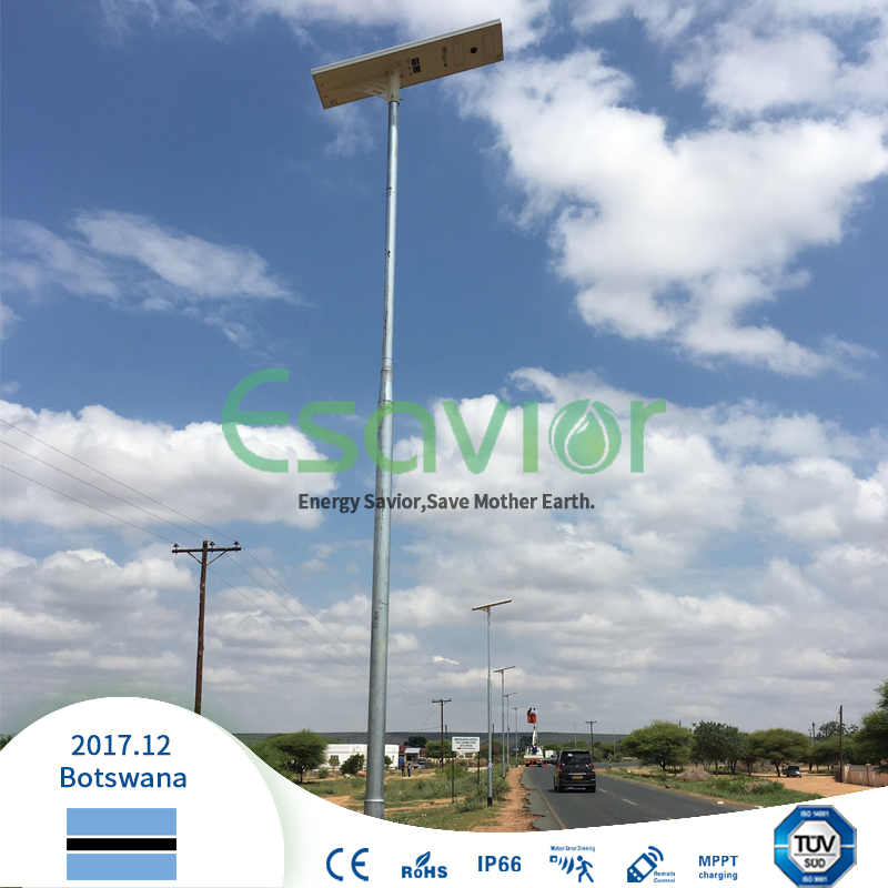 All in One Integrated Solar Street Sensor/Smart Light with IoT Certificates