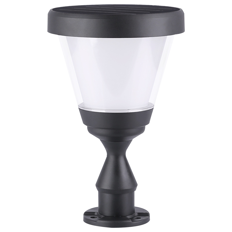 Super Bright Outdoor House Residental Aluminum Pathway Park Garden Bollard 5W LED Solar Lawn Light