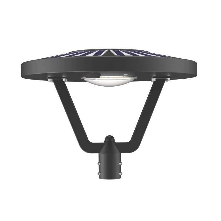 2024 New Design Waterproof Solar Post Top Garden Light LED Circular Area Light