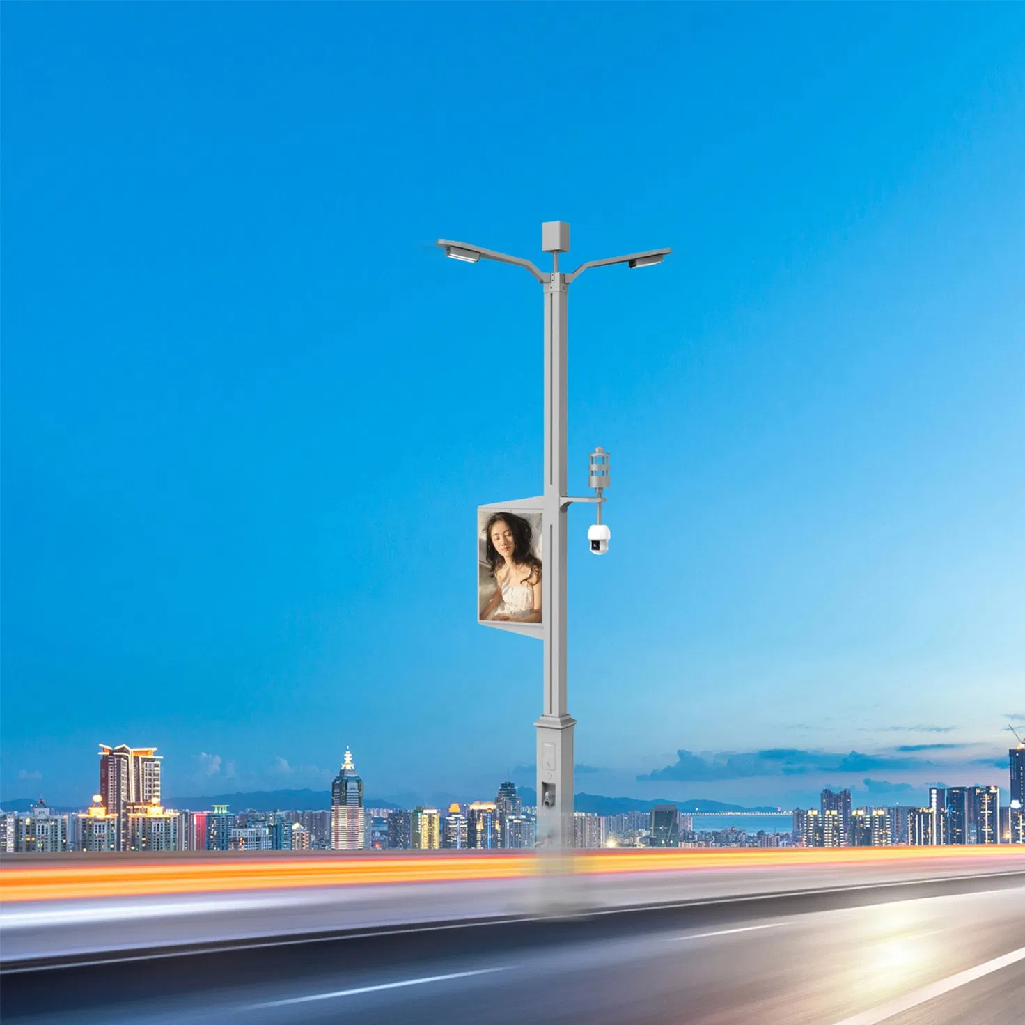 Premium Solar Street Light with Integrated Security Camera System
