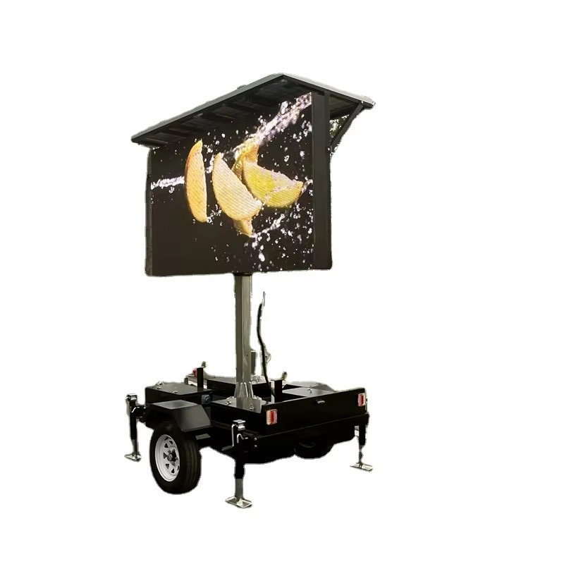 Mobile LED Billboard Trailer with Solar Power Display
