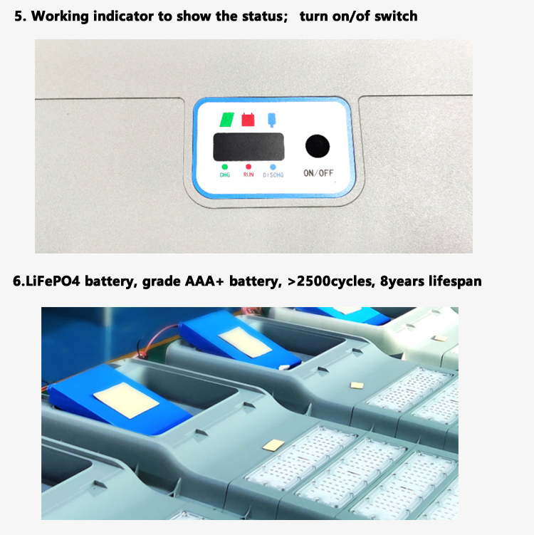 Split Type Solar Street Light Pole 50W-300W IP65 LED Solar Powered Light with Separate Panel