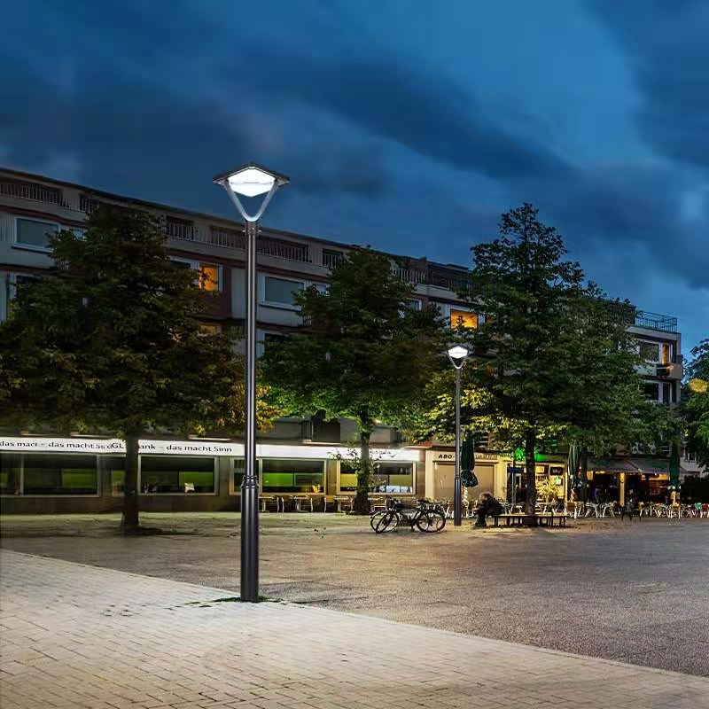 European Style LED Lighting Lamp Outdoor Pathway Garden Light Solar Parking Lot Lighting with Solar Panel