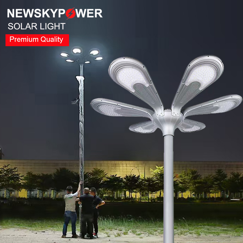 Aluminumstreet LED Luminaria Pole Mounted Pathway Parklot Home Yard Solar LED Garden Light