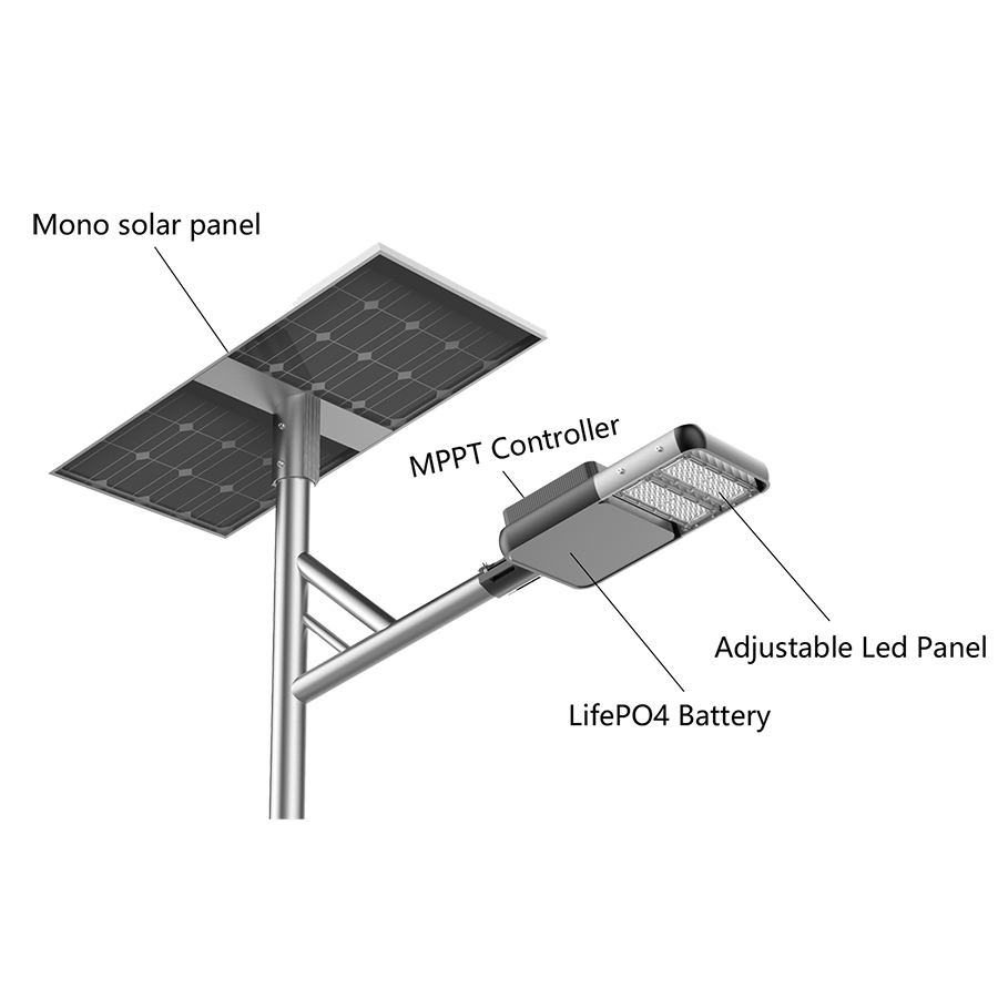 Advanced Split-Type Solar Street Light with Adjustable Brightness